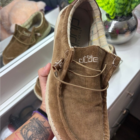 Hey Dude Brown Slip-On Loafers with Elastic Goring - Picture 1 of 7
